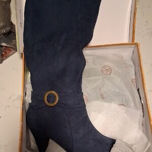 Bella Vita Navy Suede Boots